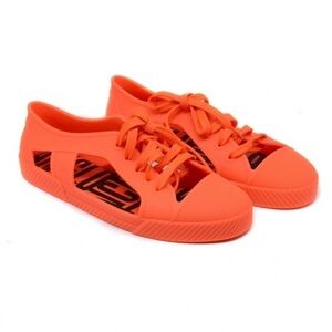 Vivienne Westwood & Mellissa Anglomania Orange Cutout sneaker . Size 5 . New.